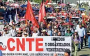 CNTE inicia paro nacional de 72 horas con marchas y bloqueos en múltiples estados