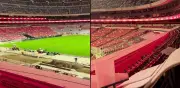 Estadio Azteca despliega nueva iluminación led roja a 90 días del Mundial 2026