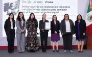 México firma pacto histórico con Google, Meta y TikTok para combatir violencia digital contra mujeres