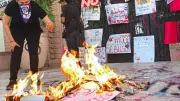 Protestas feministas en Sonora por 8M: incendian Tribunal en Hermosillo