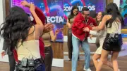 ¡Suéltala! El Capi Pérez separa a conductoras de VLA en vivo tras cosquillas de Kristal Silva