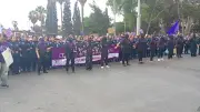 Valla policial fractura marcha 8M en Saltillo: contingente transincluyente excluido