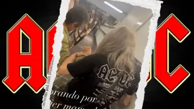 Abuelo mexicano se vuelve viral al asistir a concierto de AC/DC con andadera
