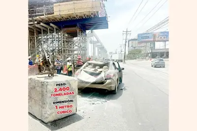 Colapso de Línea 6 del Metro de CDMX deja dos heridos tras caída de bloque de concreto