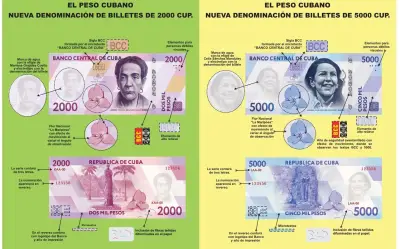 Cuba lanza billetes de 5 mil pesos ante inflación récord y devaluación del peso