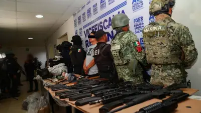 Detienen al 'Profesor', presunto jefe del CJNG en Oaxaca con arsenal valuado en 1.5 mdp