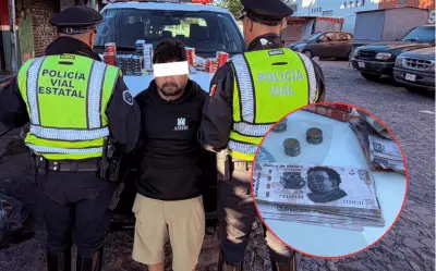 Detienen en Tonalá a presunto ladrón armado con billetes falsos y cuchillo