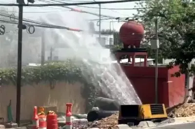 Fuga masiva en Alfonso Reyes deja sin agua a 15 colonias en Monterrey