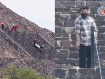 Identifican al presunto tirador de la Pirámide de la Luna en Teotihuacán