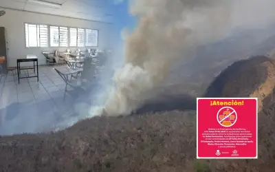 Jalisco suspende clases matutinas en Cabo Corrientes por incendio forestal y mala calidad del aire
