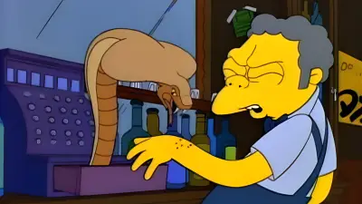 La extraña religión de Moe Szyslak en Los Simpson y la realidad de los 'domadores de serpientes'
