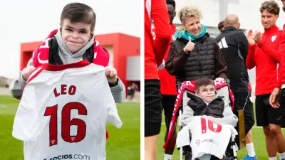 Leo, el niño con 'piel de mariposa', inspira al Sevilla FC con su lucha diaria contra el dolor