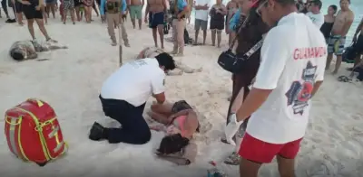 Moto acuática embiste a bañistas en Cancún: 5 heridos
