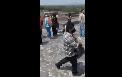 Nuevo video capta a agresor de Teotihuacán preparándose para atacar