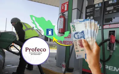 Profeco lanza mapa con precios de gasolina y diésel; Sheinbaum anuncia recortes para mantener subsidios