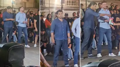 Tenoch Huerta se une a show de payasos en Coyoacán sin ser reconocido