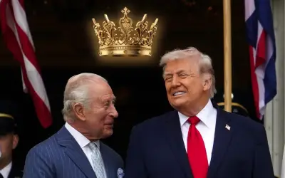 Trump celebra posible parentesco con el rey Carlos III y bromea con vivir en Buckingham