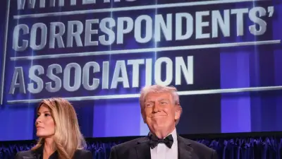 Trump evacuado tras estallidos en cena con periodistas en Washington