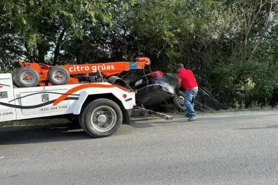 Vehículo se sale del camino en la Carretera Nacional, sin heridos reportados