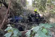 Adolescente cae con su auto a un arroyo en Nuevo León