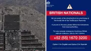 Embajada Británica alerta a sus ciudadanos tras balacera en Teotihuacán