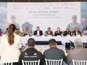 Gobernador Armenta Mier encabeza Mesa Regional de Paz en San José Chiapa con acuerdos de seguridad
