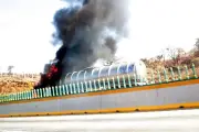 Incendio de Pipa de Gas en la Autopista México-Puebla Provoca Caos Vial