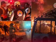 Incendio en recicladora clandestina daña autopista y suspende Mexibús en Ecatepec