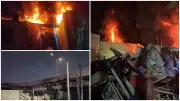 Incendio en recicladora clandestina de Ecatepec arrasa casas y colapsa puente de autopista