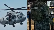 Marina ejecuta salto de alto riesgo desde helicóptero en costas de Campeche