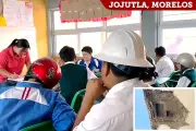 Se cae el techo: van con cascos en escuela de Nuevo León