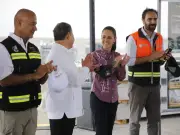 Sheinbaum supervisa Tren AIFA-Pachuca en Hidalgo con 30% de avance