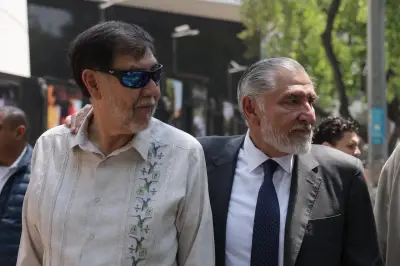 Adán Augusto y Noroña evaden tema de ausencia de Inzunza en Senado