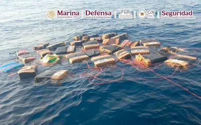 Aseguran más de dos toneladas de cocaína en Golfo de Tehuantepec