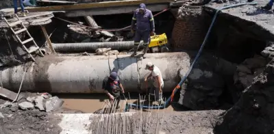 Avance del 50% en reparación de megafuga de agua en Iztapalapa
