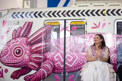 Brugada inaugura Tren Ligero 'El Ajolote'; obra permanente más allá del Mundial
