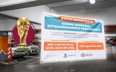 Cierres en estacionamientos del Centro de Guadalajara por Mundial 2026