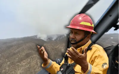 Combaten incendio forestal en Sierra de La Mora, Jalisco