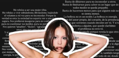Danna lanza mensaje contra autoexigencia femenina y estándares