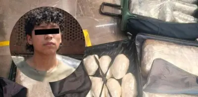 Detienen en TAPO a joven con 47 kilos de marihuana en maletas