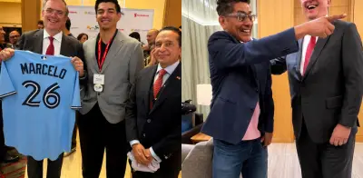 Ebrard se reúne con Jorge Campos y Brandon Valenzuela en Toronto