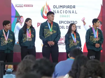Gobierno de Puebla premia a atletas en Olimpiada CONADE 2026 con 56 medallas