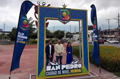 Instalan arcos mundialistas para turistas en San Pedro