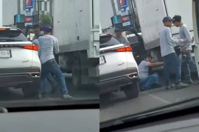 Pelean a golpes en el tráfico de Av. Revolución