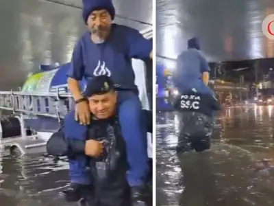 Rescatan a hombre atrapado en inundación en Picacho-Ajusco; alerta roja en 4 alcaldías