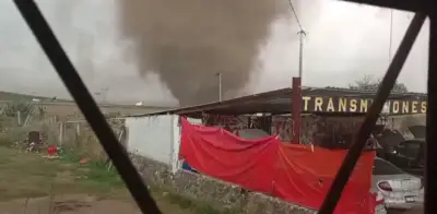 Tornado y granizada sorprenden a habitantes de Cuyoaco, Puebla