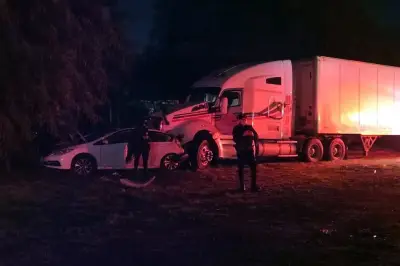 Trágico accidente: tráiler impacta auto familiar y muere niño