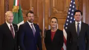 Concluye encuentro Sheinbaum-Mullin en Palacio Nacional; acuerdan cooperación