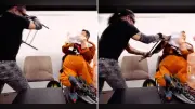 El Cibernético golpea a Luisito Rey con silla tras bromas en entrevista