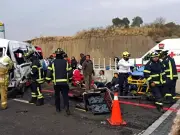 Fuerte choque en autopista Toluca-Naucalpan deja varios heridos